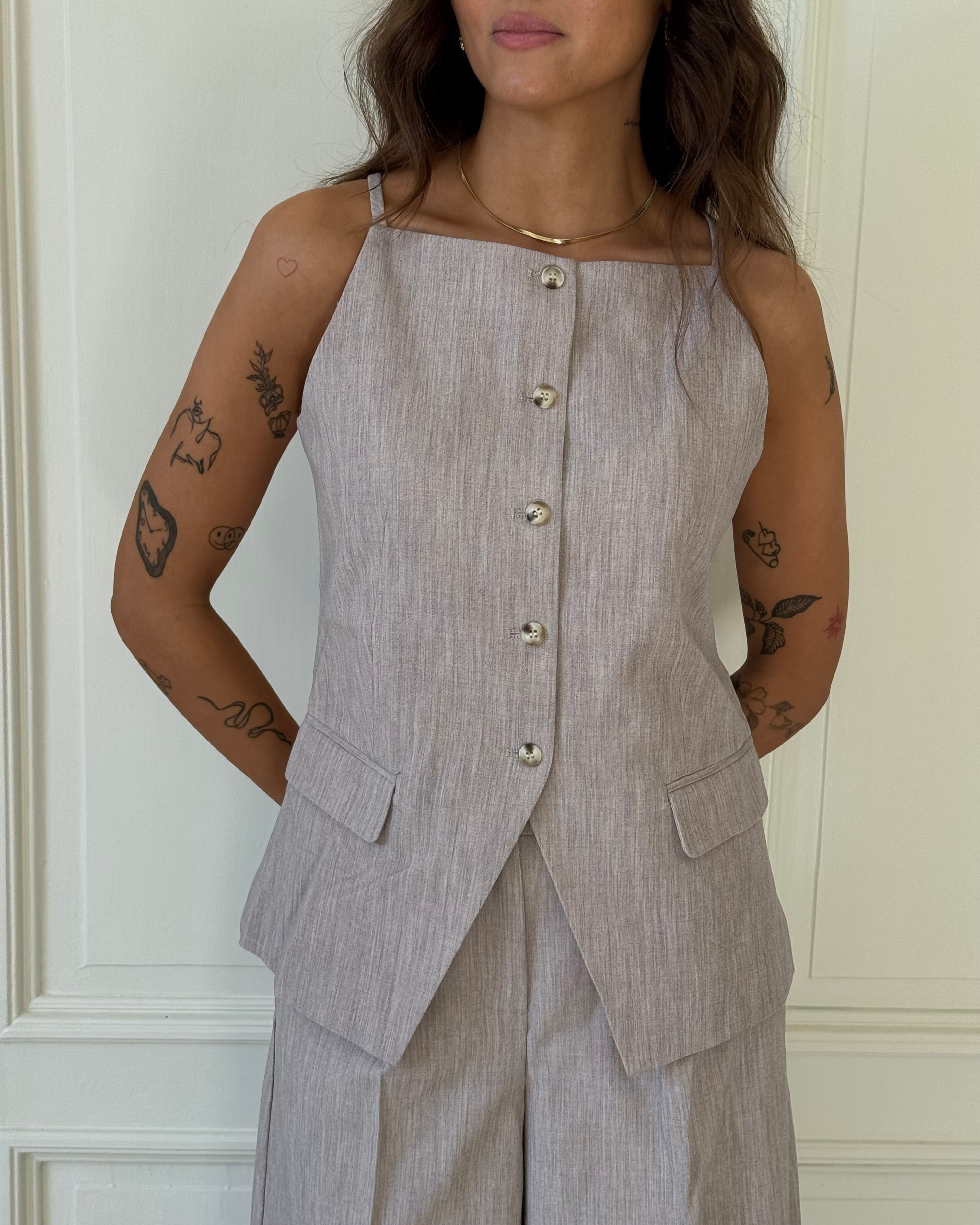OBJIVALO Tailored Waistcoat - Morel
